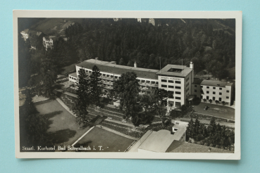 Ansichtskarte AK Bad Schwalbach 1920er Jahre Staatl Kurhotel Straße Park Architektur Ortsansicht Hessen